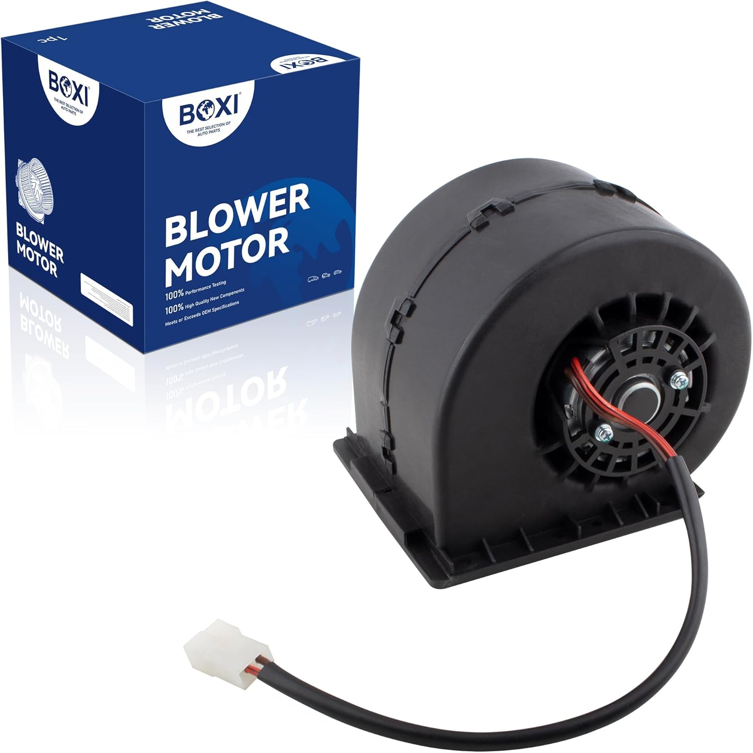 BOXI 12 Volt HVAC Heater Blower Motor Assembly Single Wheel 010-A70-74D Fits for SPAL 30003525 1 Speed Blower 2-Pin 010A7074D