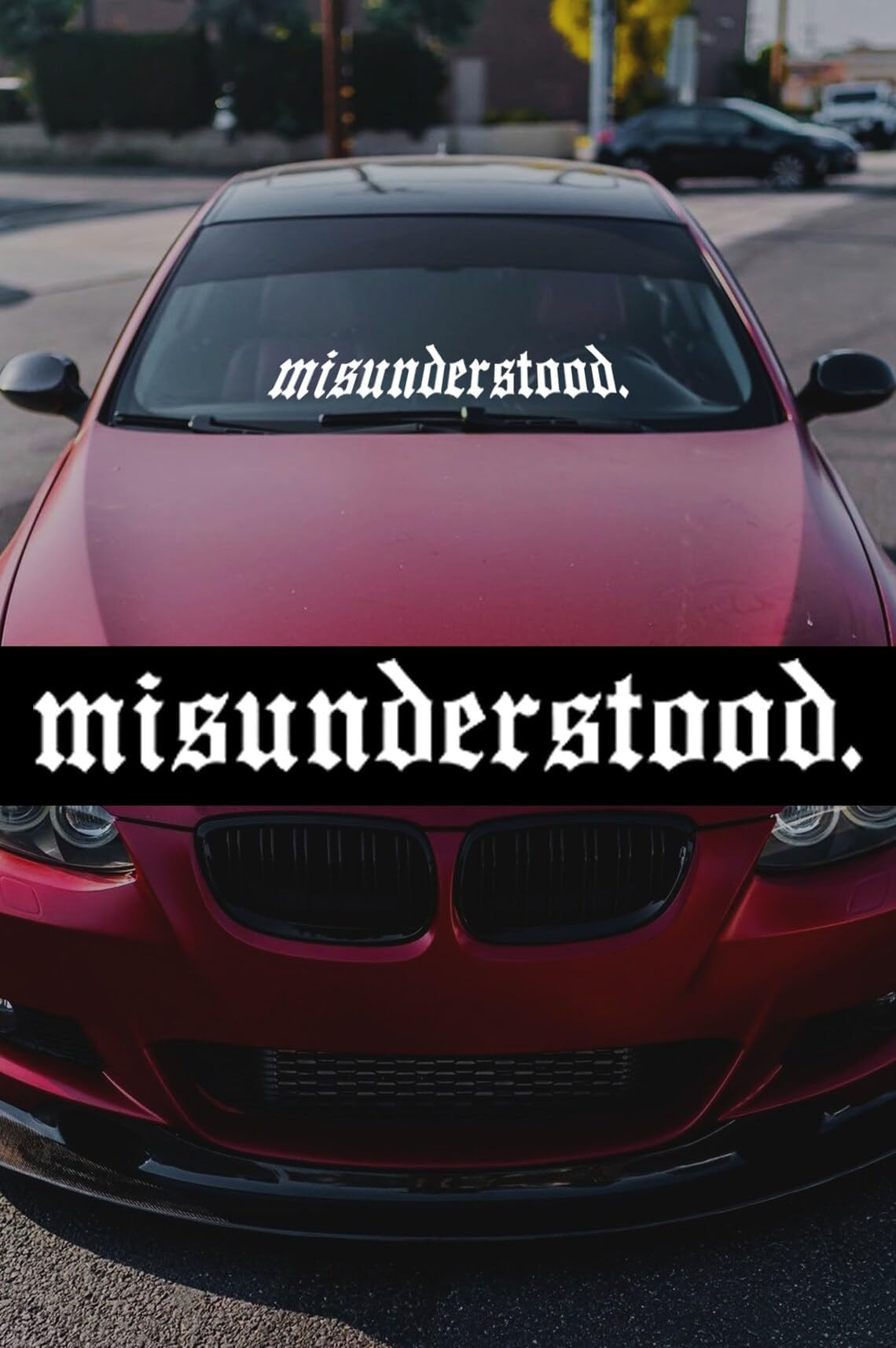 Amazon.com - XTRAYXRAY Never Satisfied Windshield Banner Sticker Car ...