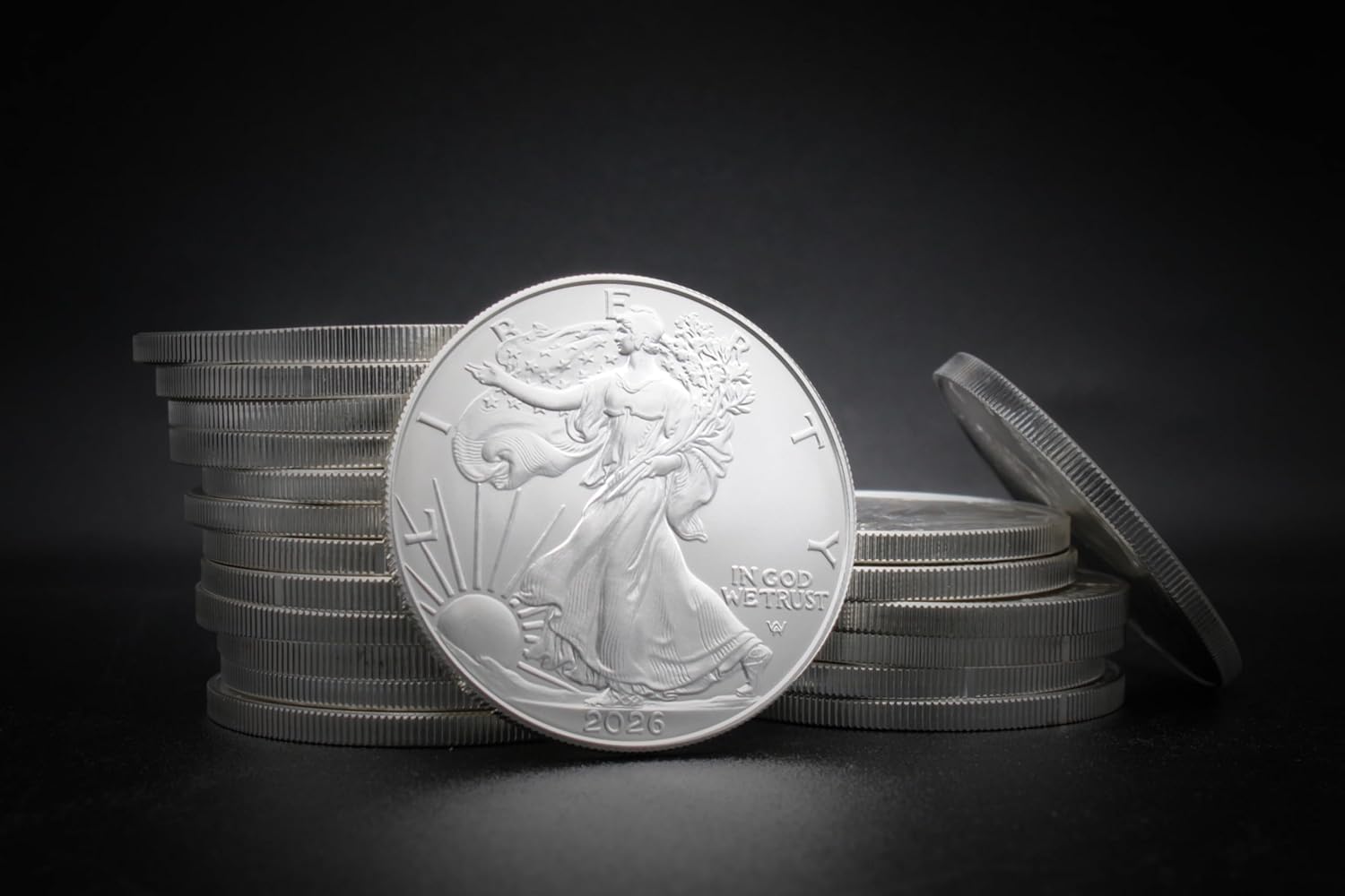 2026 - Lot of (10) 1 oz American Silver Eagle Coins Brilliant Uncirculated with Certificates of Authenticity $1 Seller BU