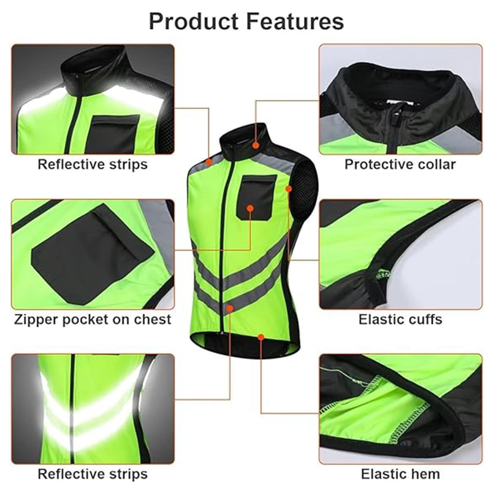 Chaleco de ciclismo reflectante para hombre, chaqueta sin mangas, chaleco para montar en bicicleta, camisetas transpirables para bicicleta, Tops de ciclismo