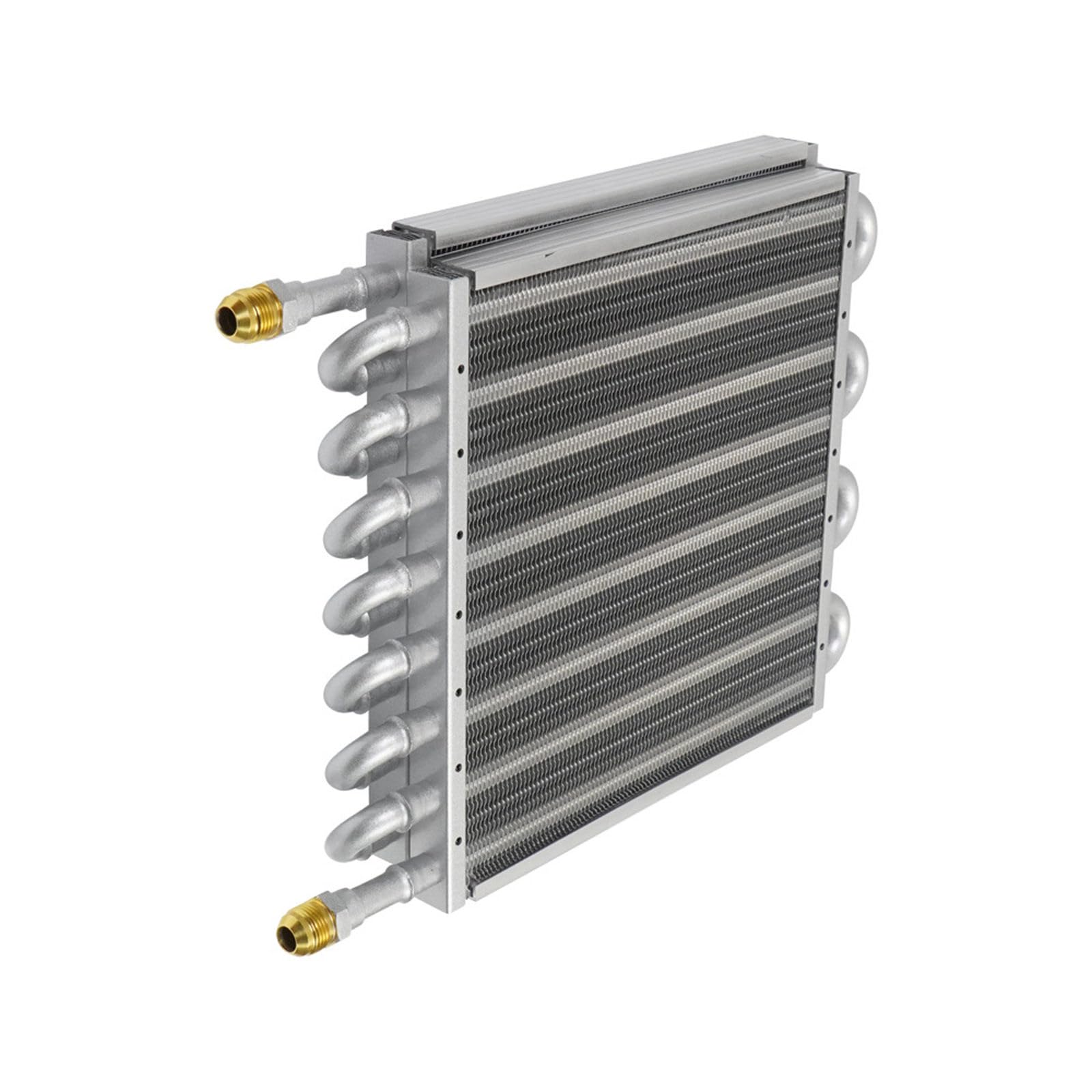 Condensatore d'aria per veicoli efficaci, 16 file, argento | Struttura a due strati per una migliore refrigerazione e ampia vestibilità dell'auto, efficace riduzione della temperatura in
