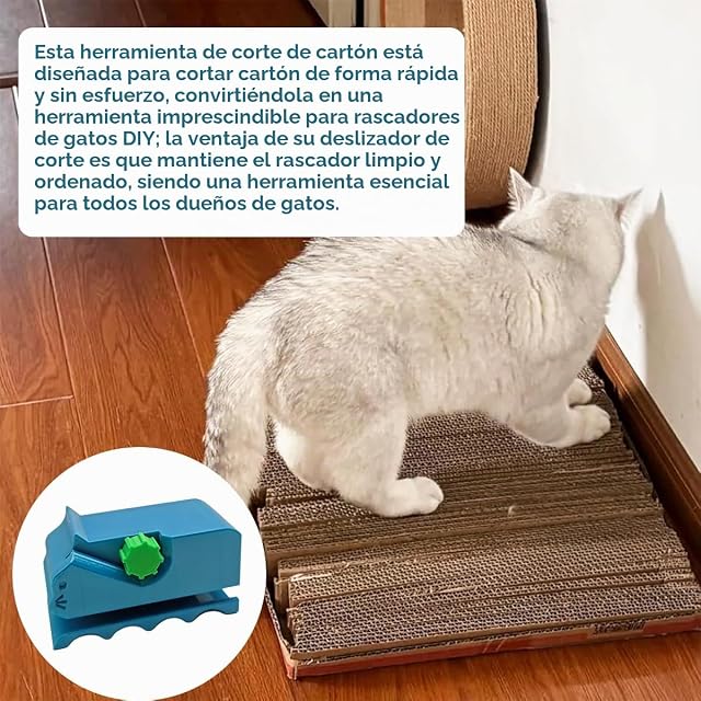 Foto 4 de 8 de Cortador de Cartón para Gatos, Cortador de Cartón Impreso en 3D, Cortadora de Tablero Rascador para Gatos…