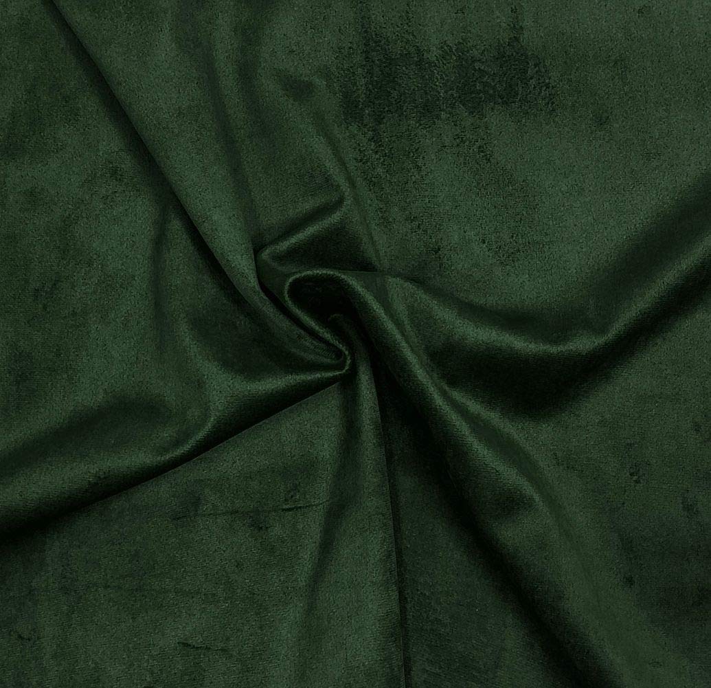 Tissu en velours pelucheux uni doux, tissus d'ameublement, couture, rideau, coussin, matériau en velours, vert foncé, 2 m, 200 cm x 145 cm, vert foncé, 2 m (200 cm x 150 cm)