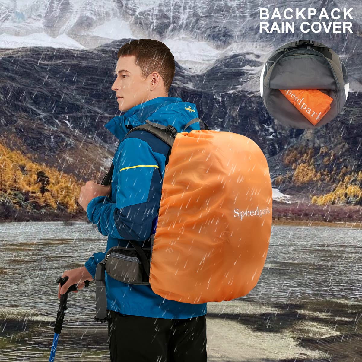 Sac à dos de randonnée imperméable pour homme et femme 40 l - Sac à dos léger - Convient pour les voyages et le camping