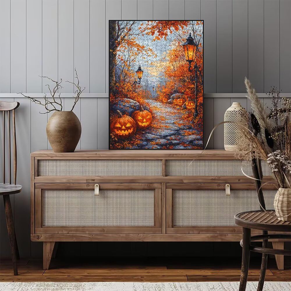 Puzzle 3000 elementów, puzzle dla dorosłych artystyczna dynia droga puzzle, gra puzzli, drewniane układanki, niemożliwe klasyczne układanki, do gry edukacyjnej wyzwanie zabawki, rodzinne układanki