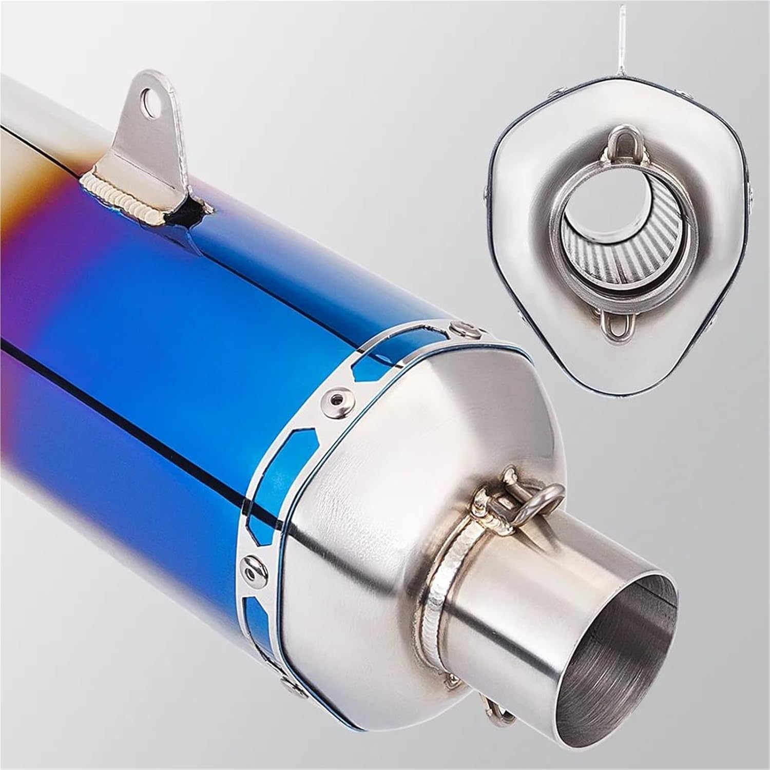 Generic Motorcycle Exhaust Modified Mid Connect Pipe 51MM Muffler For Kawasaki ZX6R For Ninja 636 2024 Parts Stainless Steel