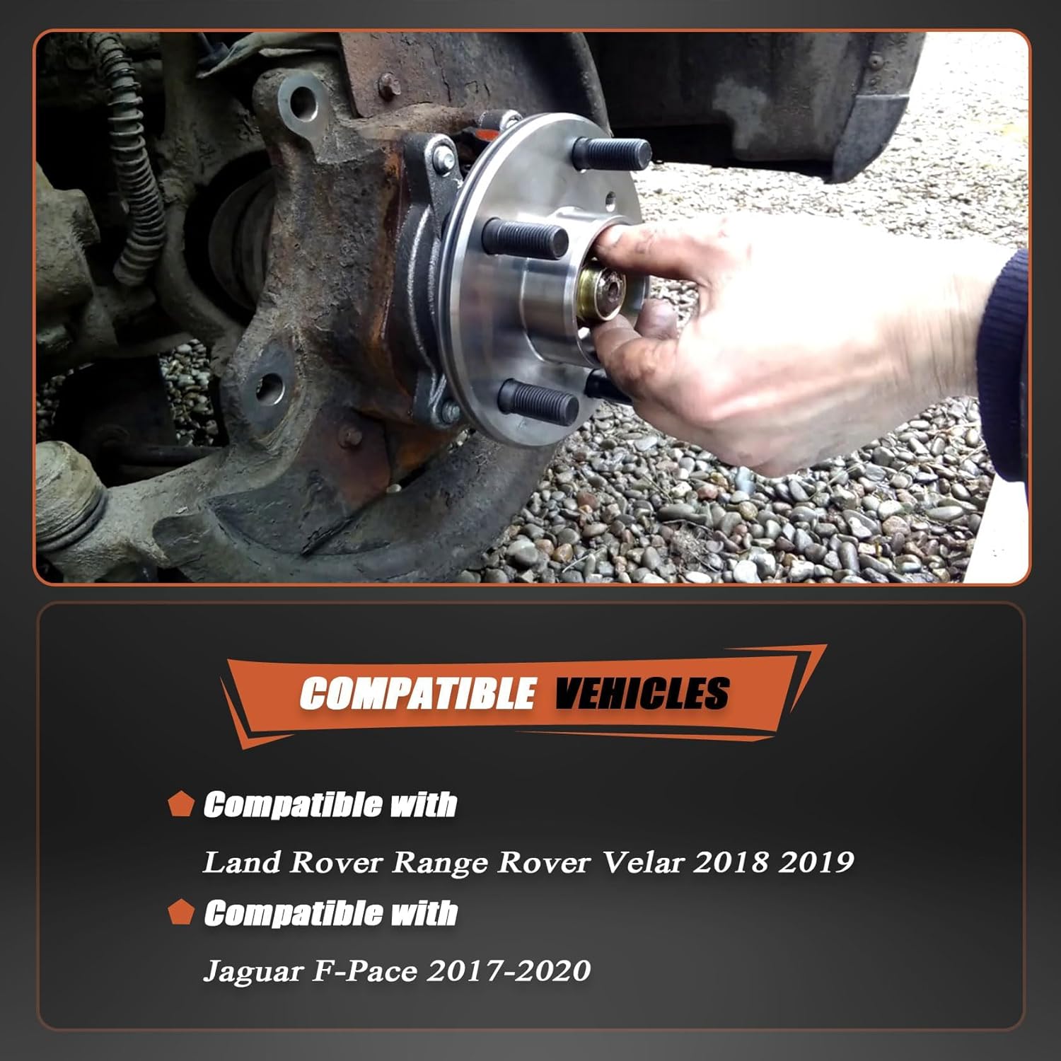 FZJDSD 1PC Front Wheel Hub Bearing LR090515 Compatible with Land Rover Range Rover Velar 2018-2023 Compatible with Jaguar F-Pace 2017-2023 Replace LRO90515