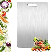 1 Piece Titanium Cutting Board, S316 Stainless Steel Kitchen Board, Double Sided, Ideal for Cutting, Meat, Vegetables, Fruits (34 x 23 cm)