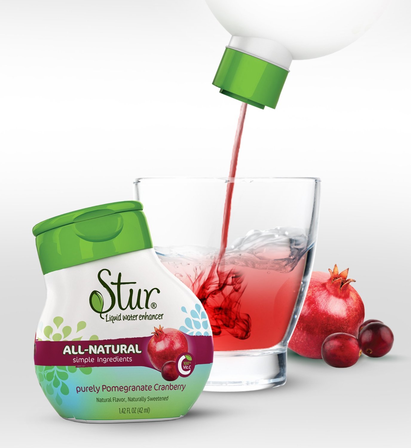 SturLiquid Water Enhancer Purely Pomegranate Cranberry 1.28 Oz(pack of 3)