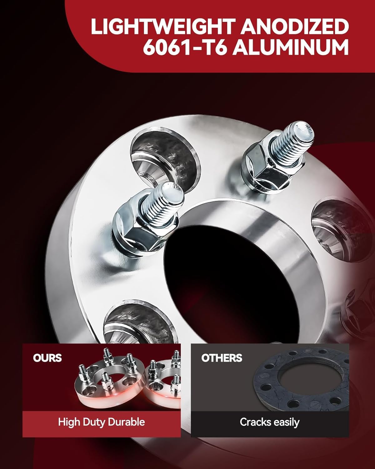 5x4.5 Hub Centric Wheel Spacers 1“ for 300, Challenger, Charger, Magnum, GT 71.5mm Hub Bore & M14x1.5 Studs, 5 Lug Forged Spacers