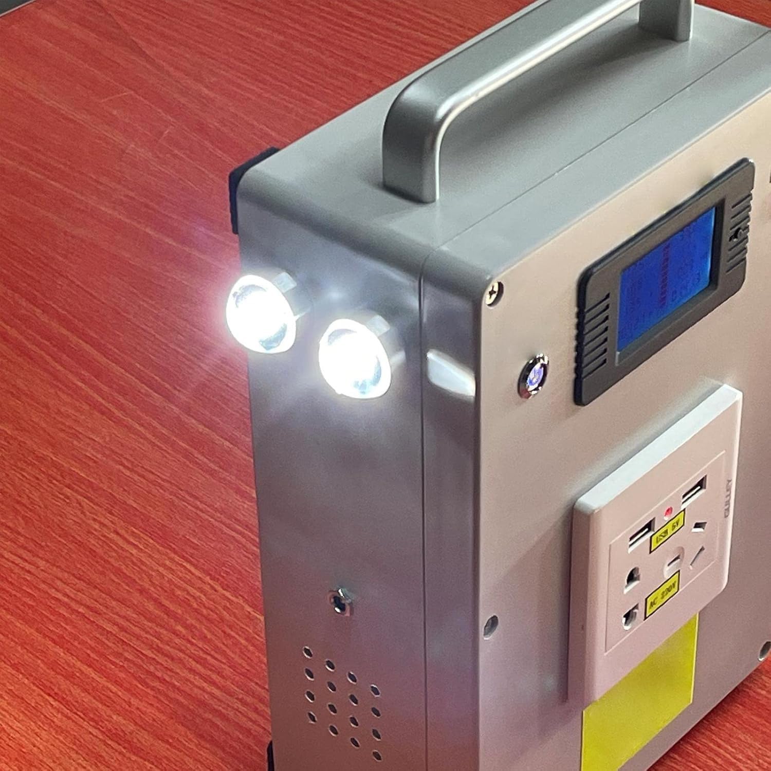 Generador Manivela 500 W, 200 WH, Estación Energía Portátil 62400 Mah con Toma De Corriente, Generadores Energía Móviles 220 V Ca/CC/USB, Fuente Alimentación Emergencia para Acampadas.