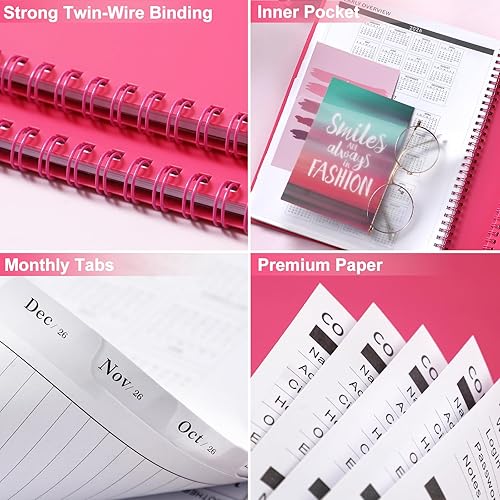 Miniatura 6 de Agenda mensual 2025  Agenda mensual 2025, enero 2025  diciembre 2025, 9 x 11 pulgadas, agenda mensual 2025, bolsillo, contactos y contraseñas