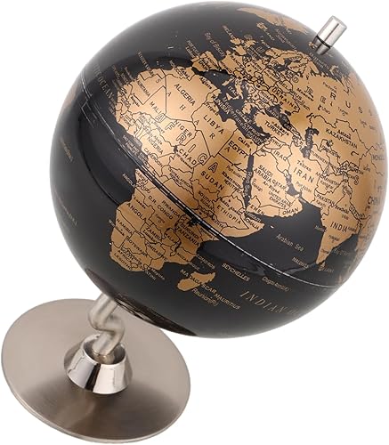 BESPORTBLE Antique Rotating Globe with Stand for Learning Vintage Educational Geography Tool for Classroom and Home Decor Engaging Rotating Globe