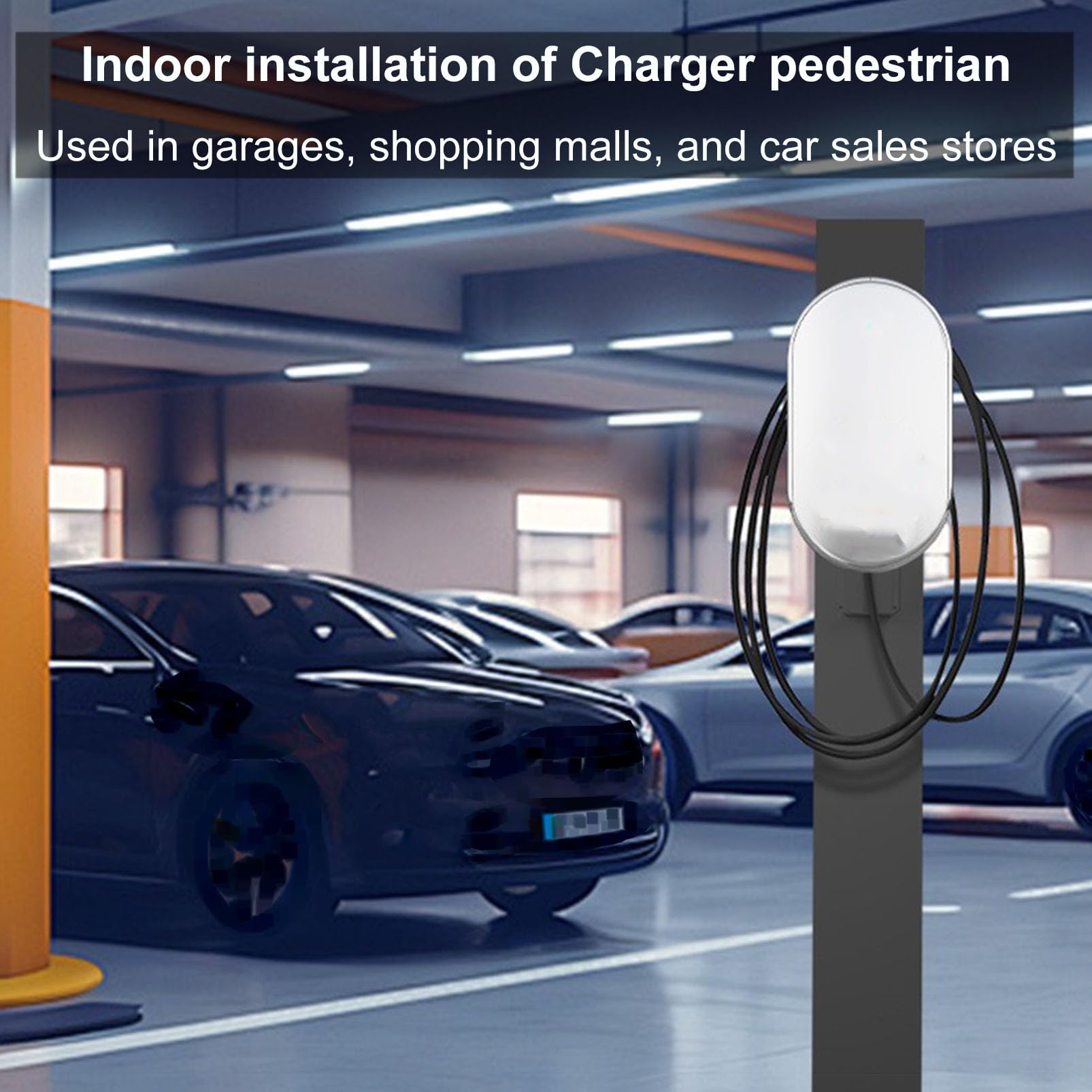 Generisch Ladesäulenständer für Elektrofahrzeuge – Robuste Stützstange für Ladestationen, langlebige Ladesäule aus Stahl für Elektrofahrzeuge, erhöhte Stabilität und Sicherheit