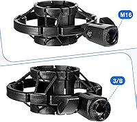 Vista 3 de Soporte de micrófono para micrófono, soporte de micrófono, condensador, antivibración, soporte universal para micrófonos para soporte de micrófonos