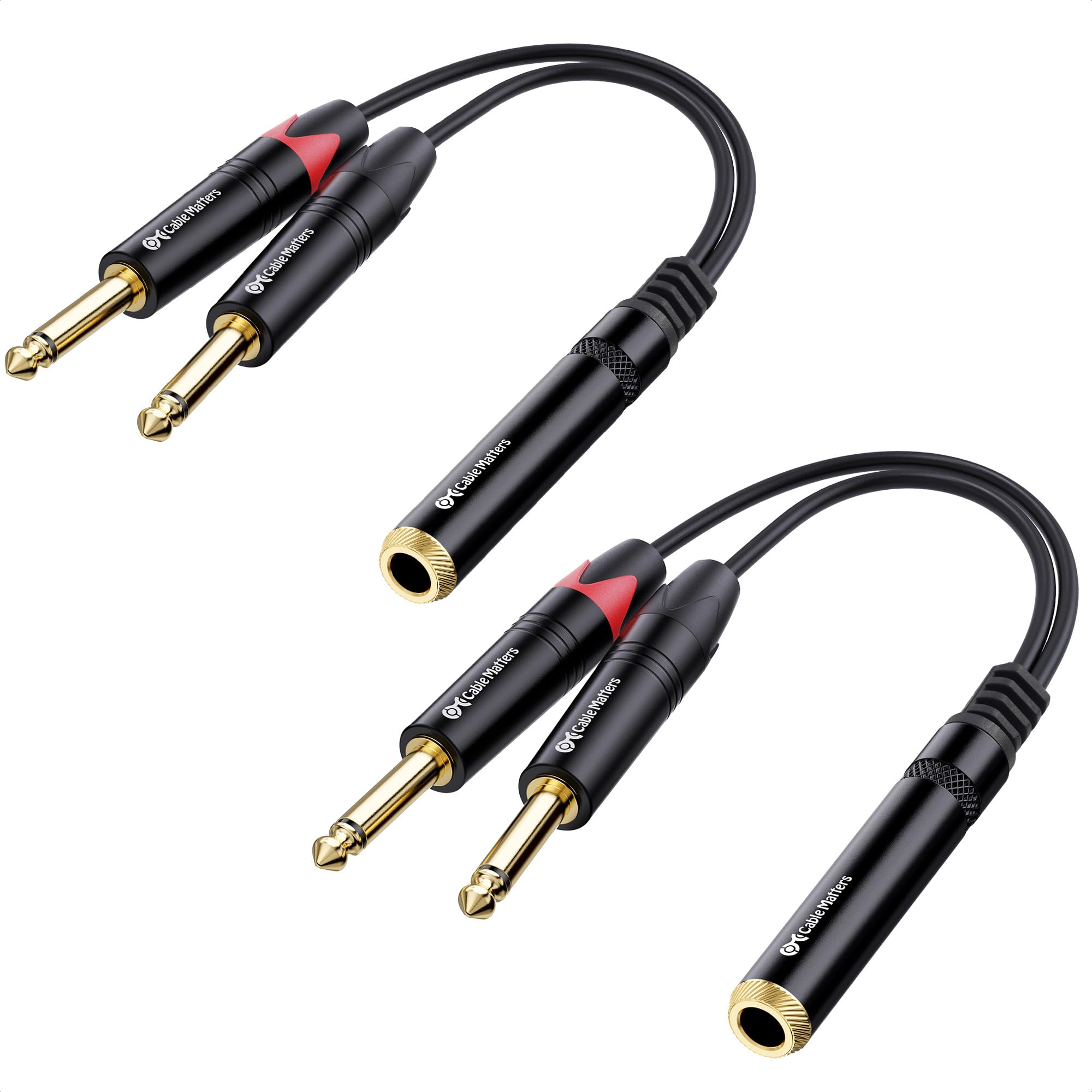 Adattatore PluX Jack 3.5mm Maschio A 2 RCA Femmina - Cavo Audio Y 25cm Dorato