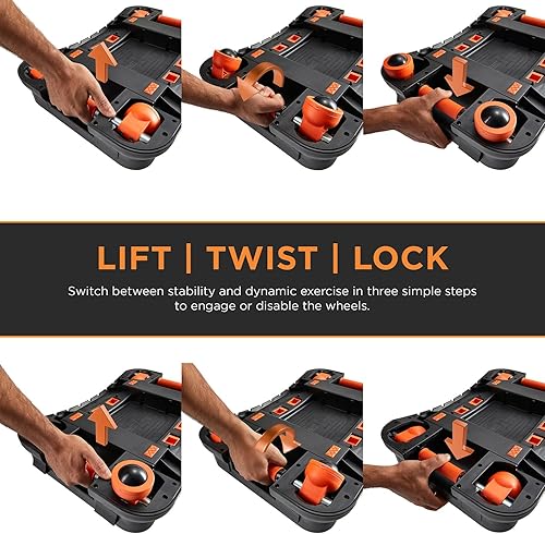 Miniatura 4 de Terra Glide - Entrenador de equilibrio | Plataforma inflable compacta de fitness para núcleo, estabilidad y HIIT | Tabla de ejercicios ligera para