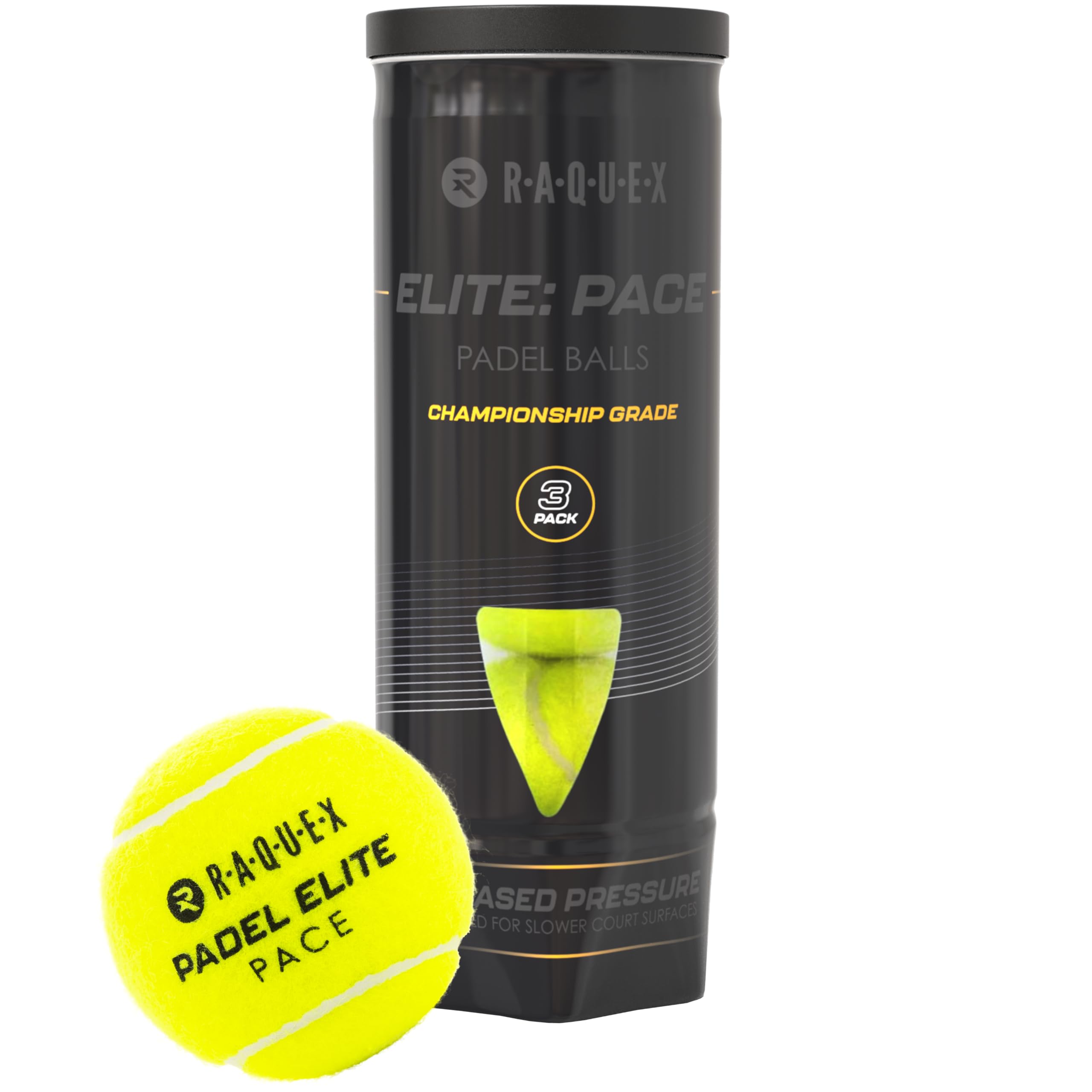 Elite Padel Balls – 3, 6, 9 or 120 Balls - Two Pressure/Speed Options - For All Court Surfaces - FIP Specification