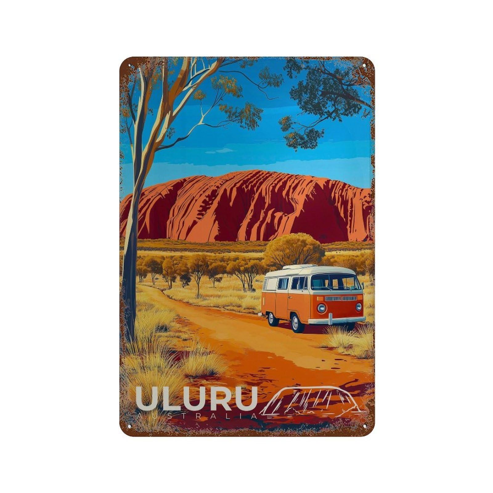 xiaoxiaoshen Uluru Travel Ayers Rock Australia (4) Wall Decor Art Metal Tin Poster Modern Home Decor Art Home Bar Shop Decorations Vintage Sign 30x20cm