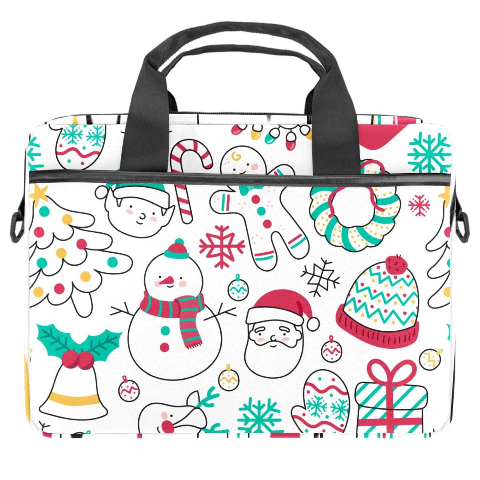 Sac à bandoulière pour ordinateur portable 13.3 14.5 housse PC Noël multicolore - 7