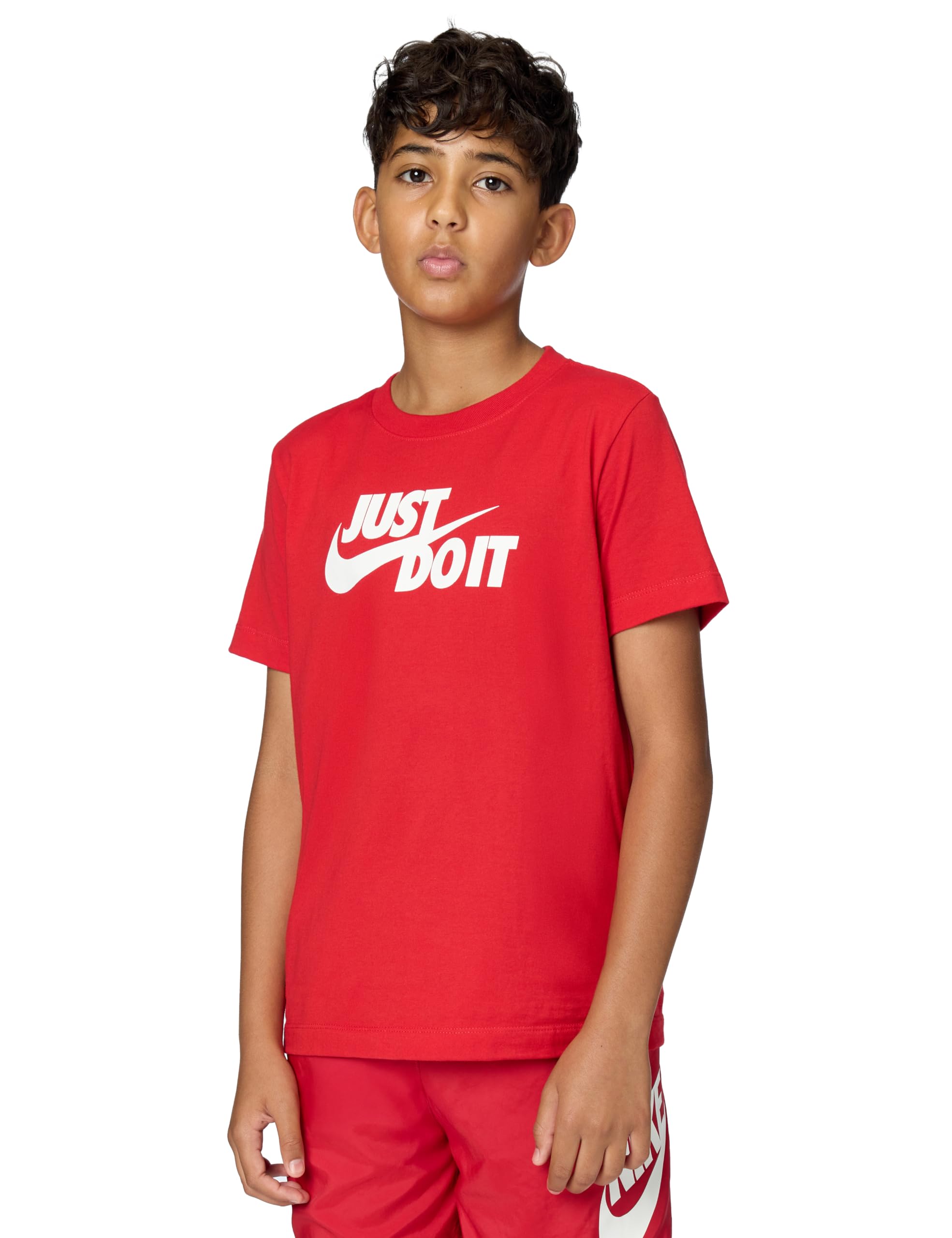 Nike Unisex Big Kids' Sportswear Club Just Do It T-Shirt - Boys and Girls