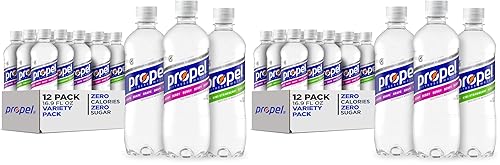 Miniatura 10 de Propel, sabor uva. Agua deportiva sin calorías, con electrolitos y vitaminas C y E. Paquete de 12 botellas de 16.9 oz.