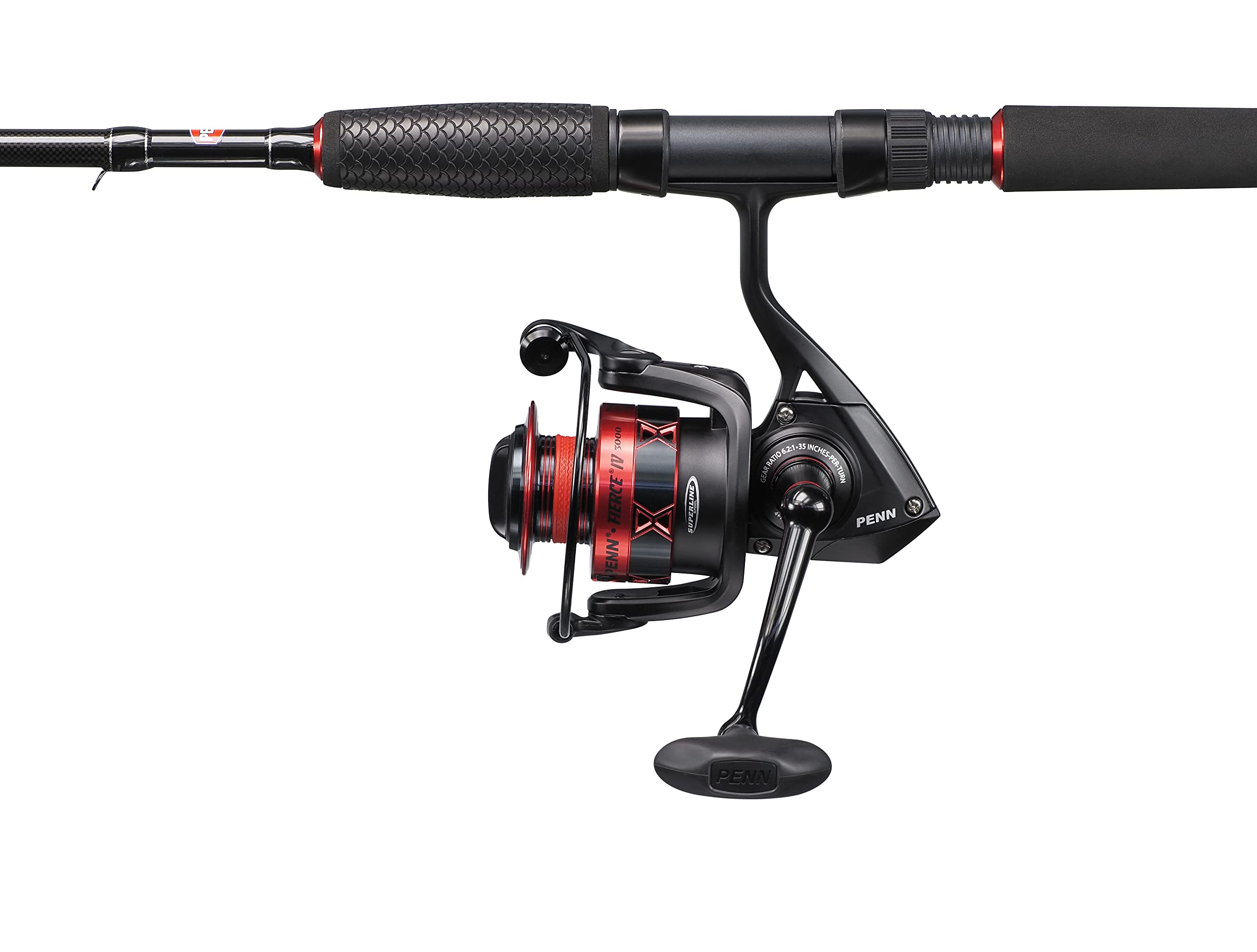 PENN Fierce IV Spin Combo Ensemble de leurres de pêche en mer, côtier ou Offshore, Parfait pour Les prédateurs d'eau salée, y Compris Le Bar, la morue, Le Lieu, la Lache