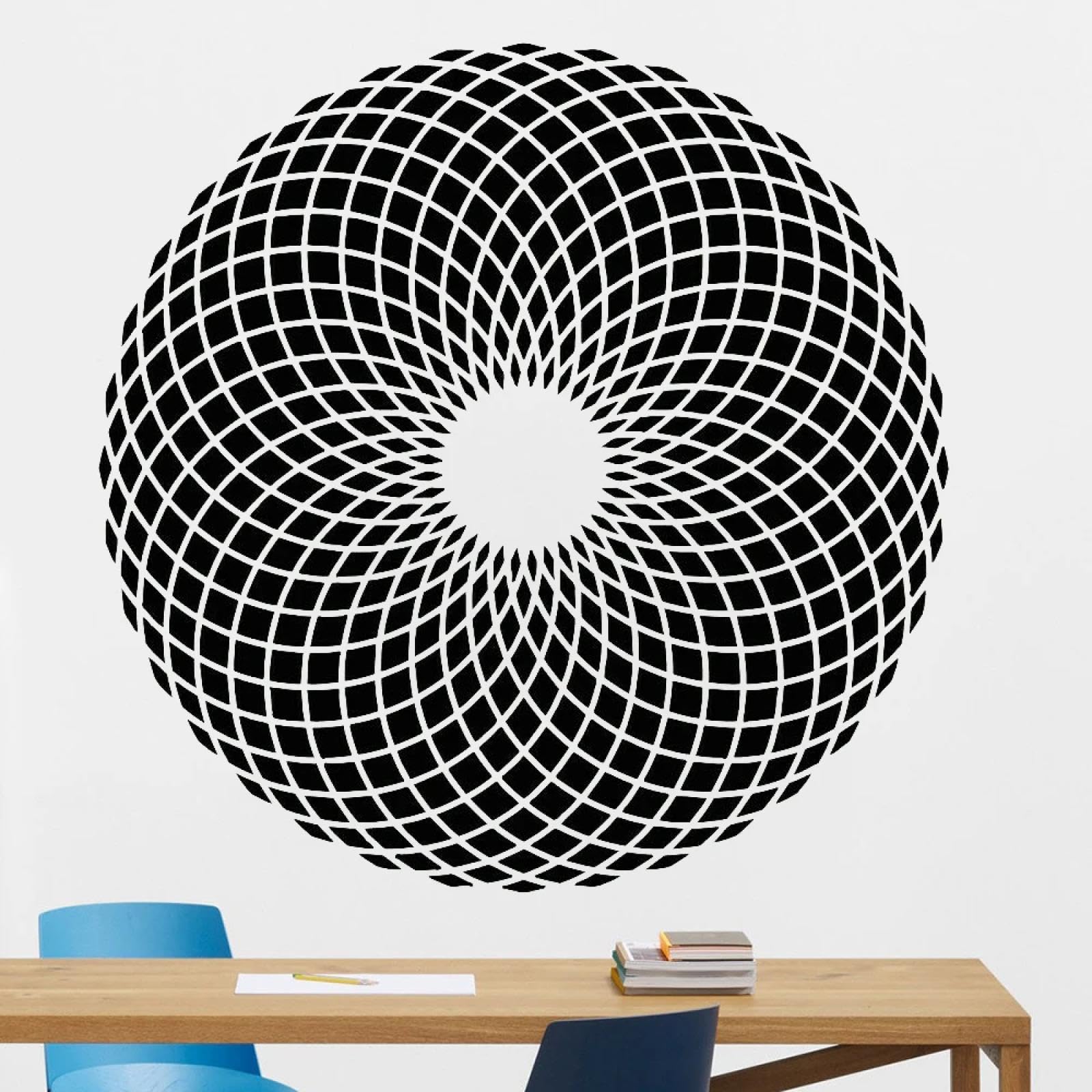 WEIMEIJIE Geometric wall Decals, Visual Effects, Geometric Optical Illusions, Vinyl Decorations for School classrooms.