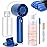 EMEDA Lash Shampoo Kit 2.02 fl oz Lash Cleaning Kit with Rechargeable Fan Dryer/Brush/Rinse Bottle, Oil-free Cleanser Wash for Extensions & Clusters & Natural Lashes, Cleaner for Eyelash Care(Blue)