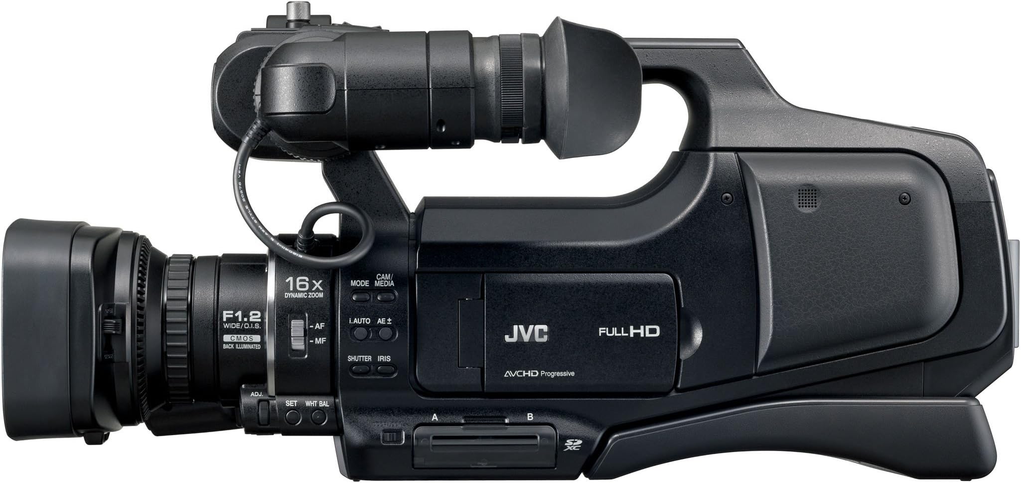 JVC GY-HM70 Professional Camcorder - Black (12MP, 10x Optical Zoom) 3 inch LCD