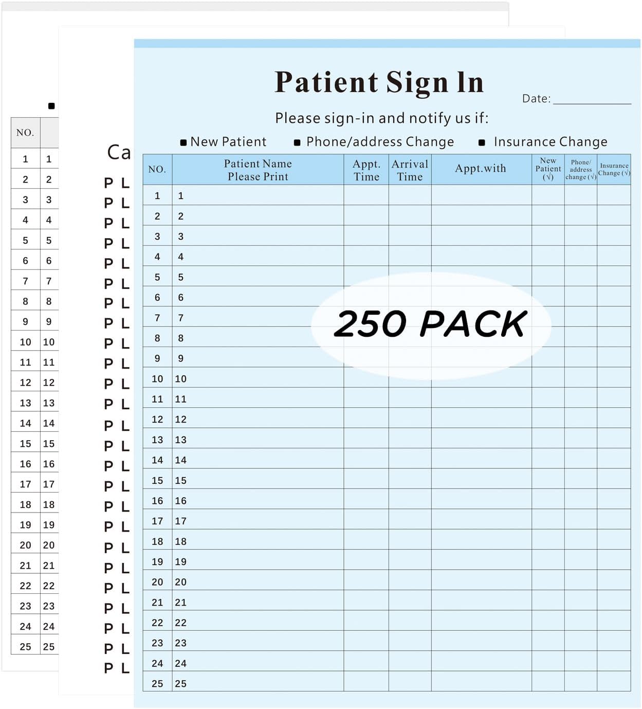 Patient Sign in Label Forms, Joyfulmap 250 Pack Patient Sign in Sheets，250 Peel Off Adhesive Labels/Sheet, Compliant for Confidentially in All Medical Offices, Doctors, Clinic, Pink, 8-1/2" x 11"