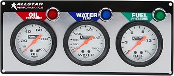 Allstar Performance ALL80092 3-Gauge Panel Kit, OP/WT/FP