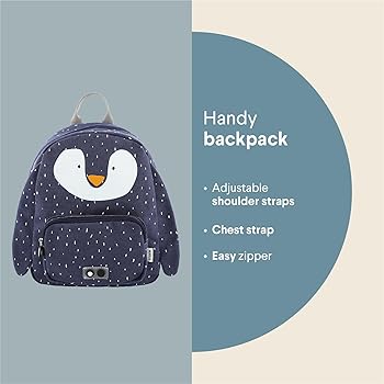 Trixie Backpack - Mr. Penguin - School Bag Water Repellent