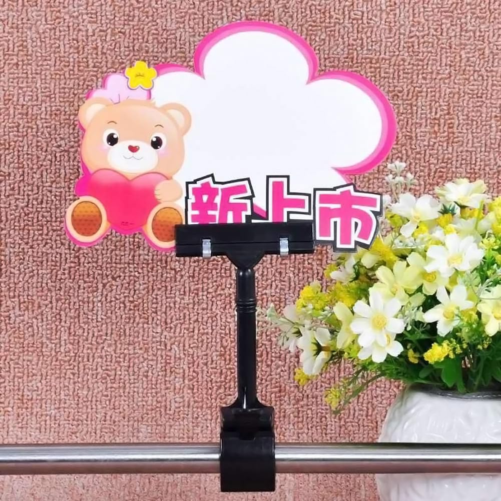 6 Pièces Porte-Étiquettes Rotatifs à Pince - Clips Plastique 360° Pour Prix, Photos Et Affichages En Magasin