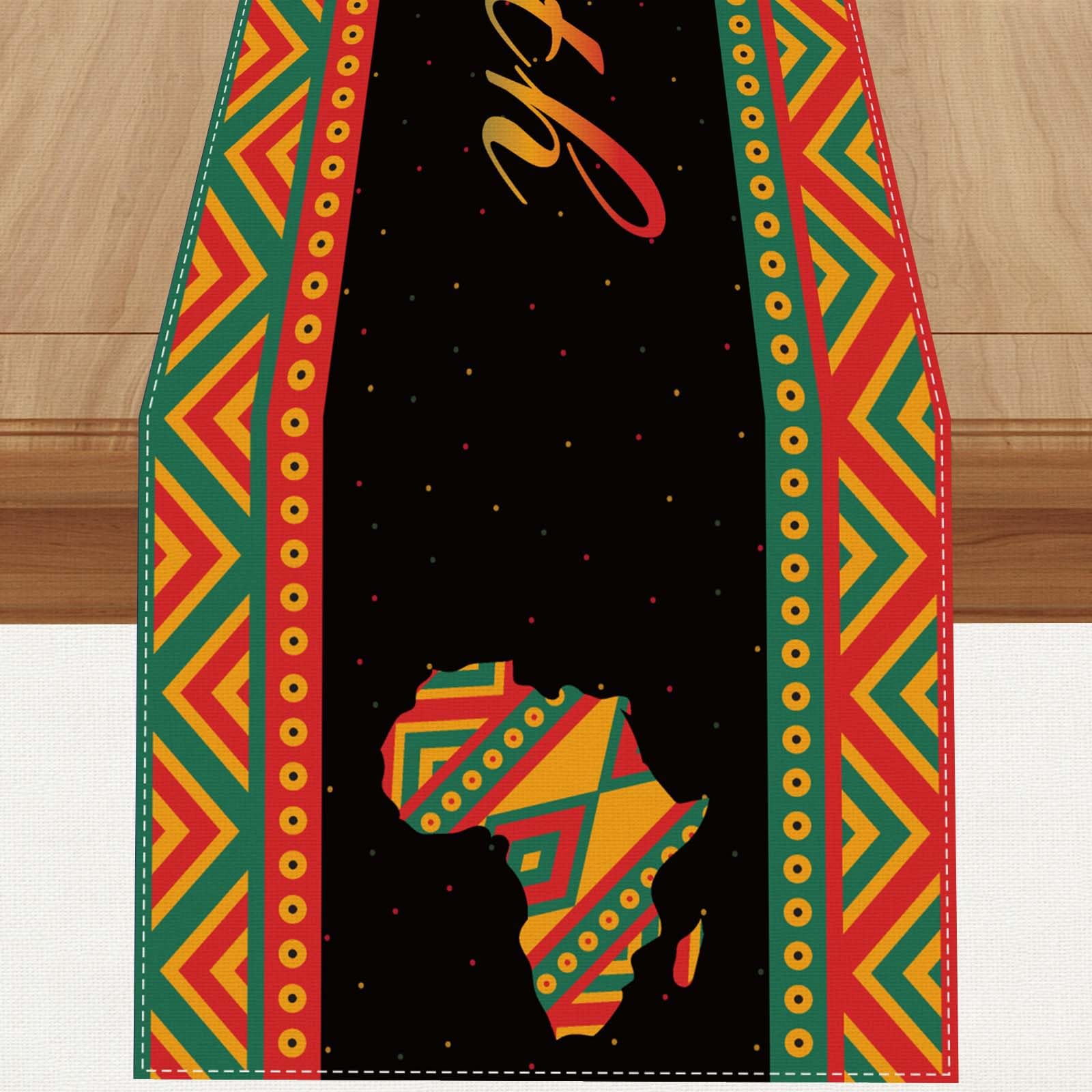 Jiudungs Linen Juneteenth Table Runner 72 Inches Long Juneteenth Tablecloth African American Freedom Day Juneteenth Decoration and Supplies for Party