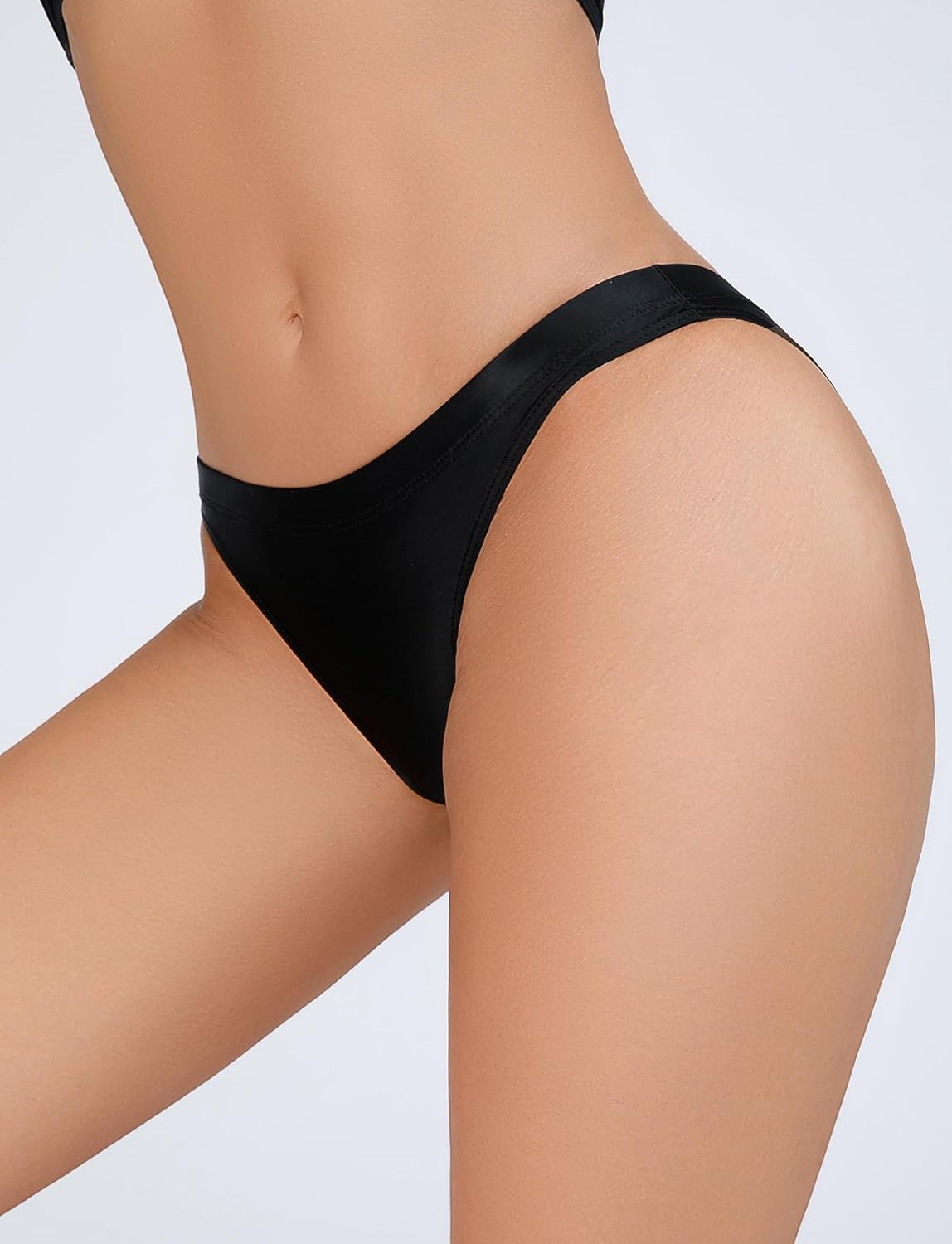 SEAUR Women's Sexy Oil Glossy See Through Sheer Panties Low Rise Underwear - Image 4