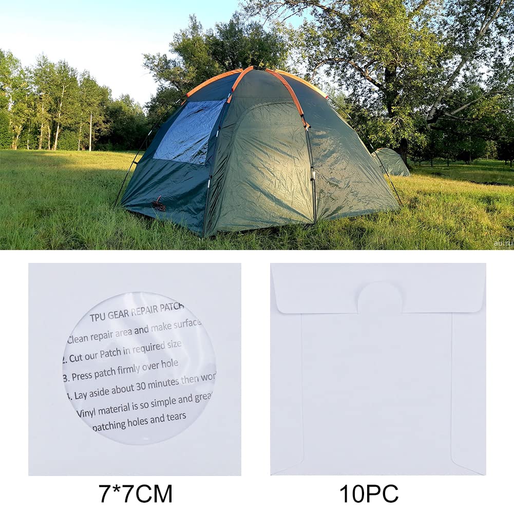 Patchs De Réparation Transparents TPU - Lot De 12 (carrés Et Ronds) - Imperméables Pour Tentes, Matelas...