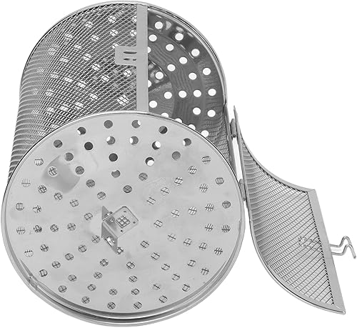 Miniatura 7 de Cesta de asador de acero inoxidable para horno de asador, jaula giratoria de 360 grados para hornear nueces, herramienta de asador de barbacoa