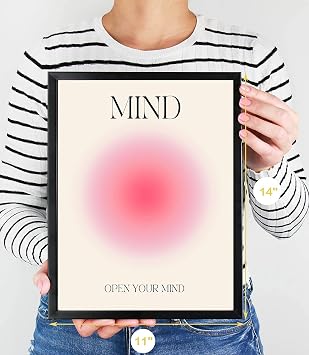 Enthusiasm Gradient Aura Angel Numbers Poster Home Wall Decoration for Room Aesthetic Inspirational Quotes Wall Art Unframed (C-30 x 40 cm x 3 Pieces)