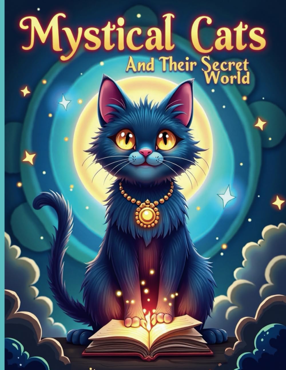 Mystical Cats and Their Secret World: A Magical Coloring Adventure of Enchanted Felines, Celestial Realms, and Hidden Secrets