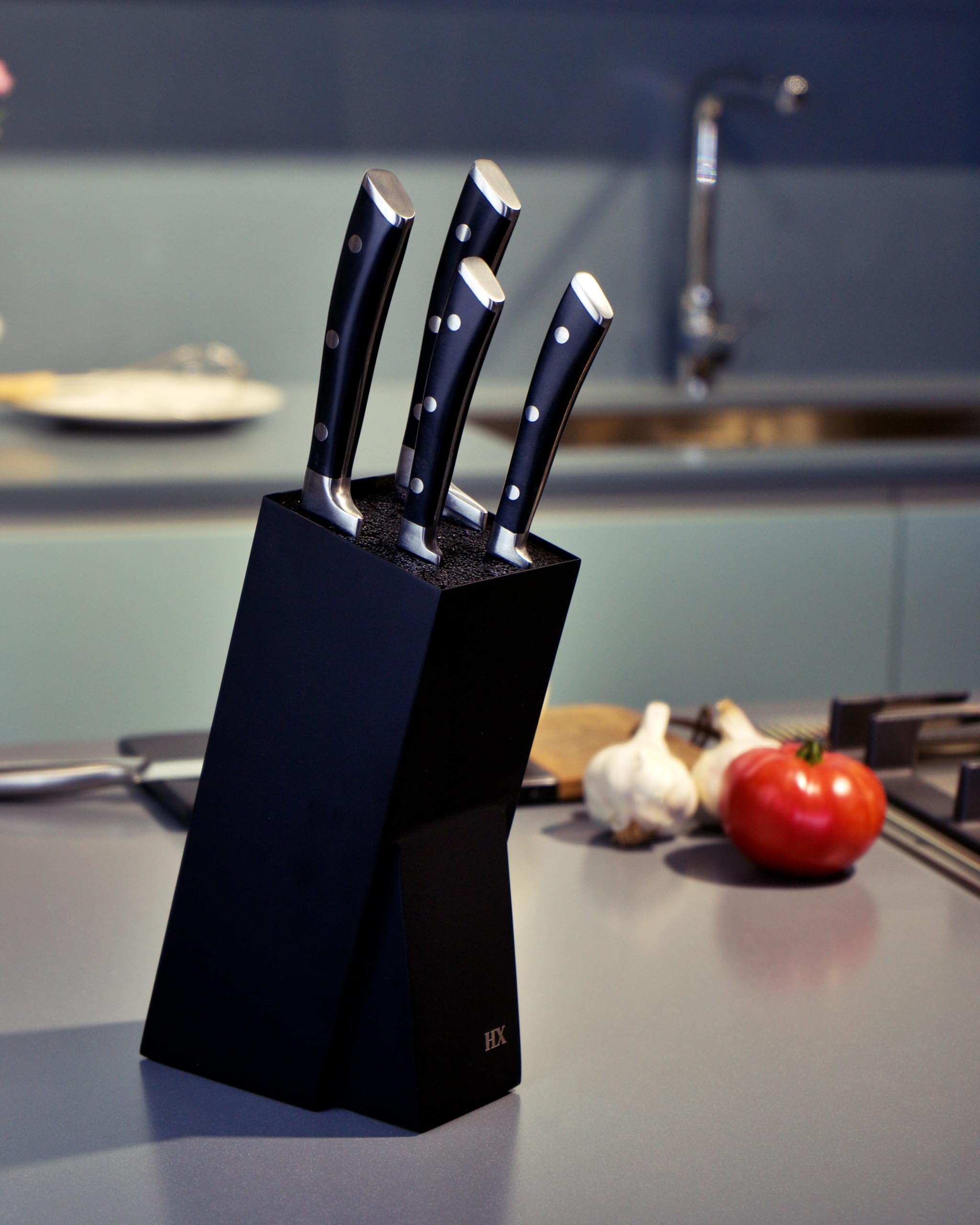 Block - Bloc Couteaux - Support Cuisine - Porte Couteaux - Bloc à Couteaux - Support Couteau - Rangement Couteaux Cuisine - Porte Couteaux de Cuisine - Support Couteau de Cuisine (Black)