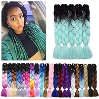 Vista 156 de Benehair 1 paquete de 1 paquete de extensiones de cabello trenzado de 24 pulgadas, extensiones de cabello sintético de alta temperatura, extensiones