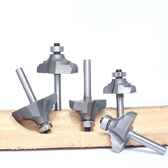 Classical Ogir Router Bit Set of 5 1/4 Shank Ogee Edging Cutter for Wood Profiling Routing Molding