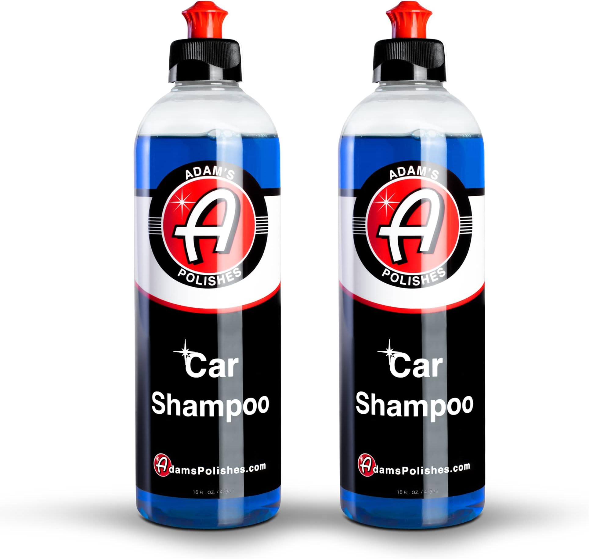 Adam's Car Shampoo 16oz, 2pk - pH Best Biodegradable Car Wash Soap for Foam Cannon, Spray Gun or Bucket - High Foam, Scratch-Free Auto Detailing for Cars, Trucks, RVs & Motorcycles