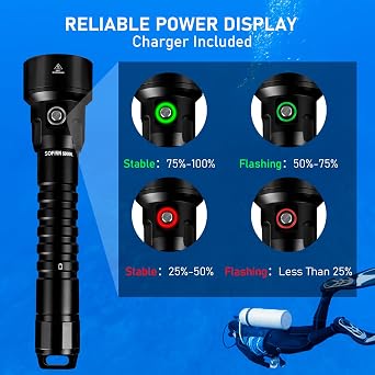 sofirn SD09L Scuba Dive Light 6800 Lumens, Diving Flashlight, 100m Depth