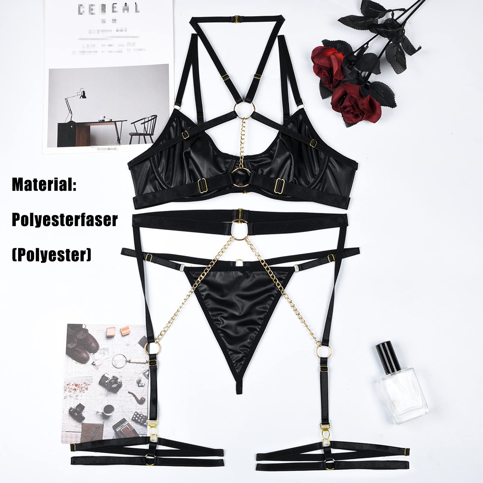 Dazifan Women's Harness Breast Open Sexy Underwear Sling Lingerie Restraint  Strap Body Adjustable Belt Shoulder Strap Adult Erotic Flirt Sex Toy Rave  Outfit (M) : Amazon.de: Health & Personal Care