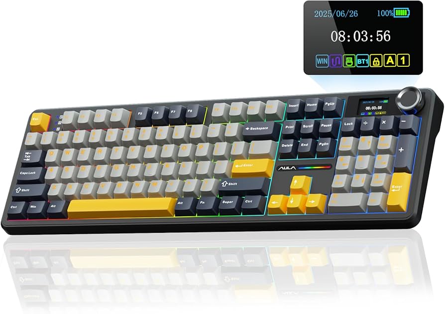 Amazon.com: AULA F108 PRO - Wireless Mechanical Keyboard