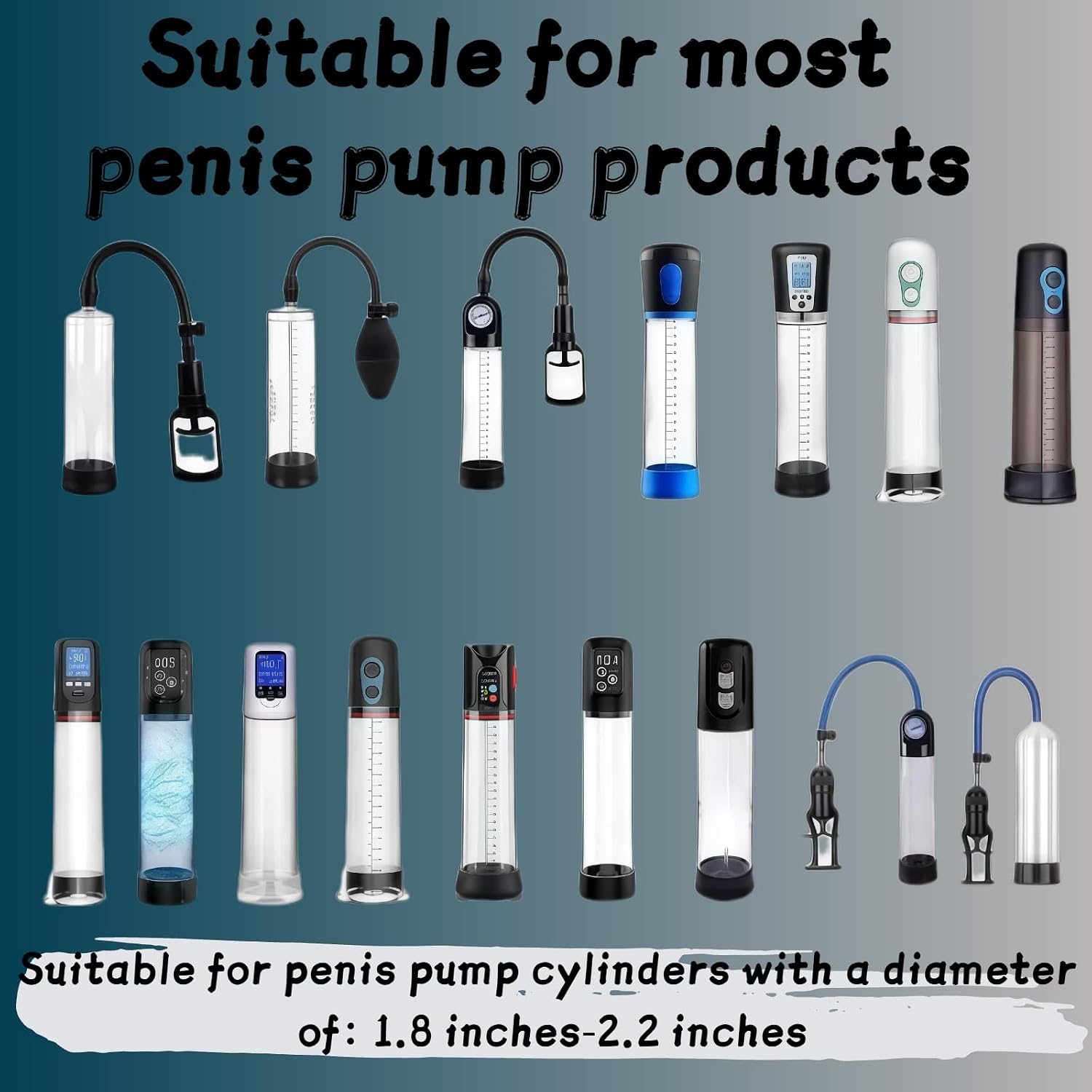 Large Silicone Penis Pump Sleeve for 2.4"-3.5" Cylinder, Penis Pump Sleeves Replacement, Penis Pump Accessories & Penis Pump Parts for Electric Manual Pump, Penis Extender Sleeve