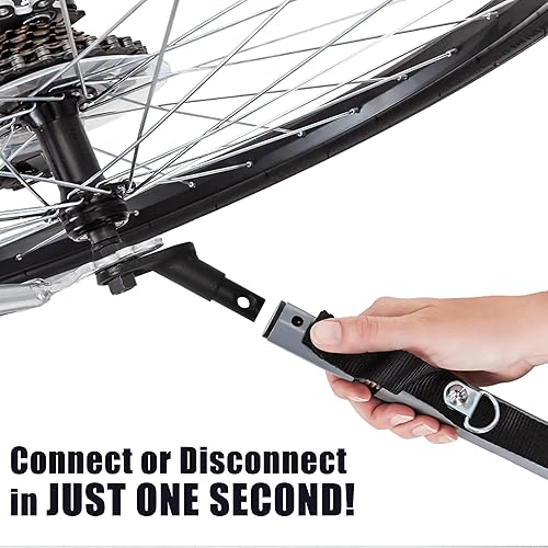 Miniatura 2 de Anley Conector de enganche de acoplador de remolque de bicicleta, compatible con una amplia gama, adaptador de metal a prueba de óxido para niños,