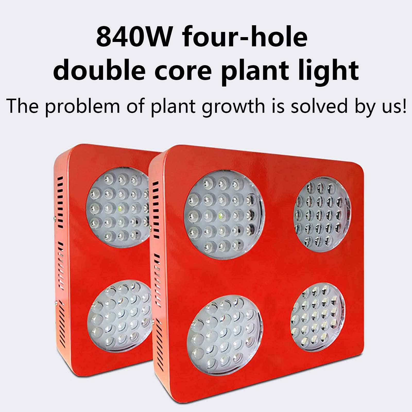 élèvent des lumières à l'intérieur, LED Grow Light, 840W LED Plant Light, Fonction de Lampe de Croissance à Spectre Complet et Ventilateurs puissants, Lampe de Croissance pour Plantes d'inté